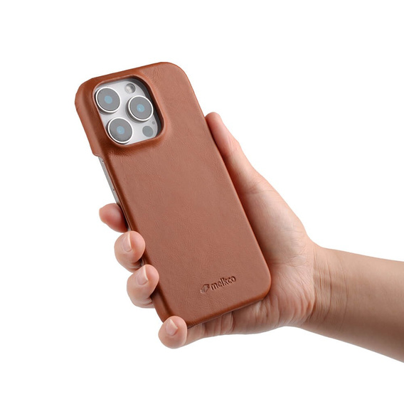 MELKCO case for iPhone 16 Pro, Waxy Textured, brown