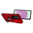 Armoured case with stand and lens cover for Samsung Galaxy S26, red