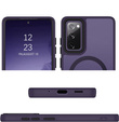 Case for Samsung Galaxy S20 FE, for MagSafe, ERBORD Matt Case, dark purple + Screen Glass