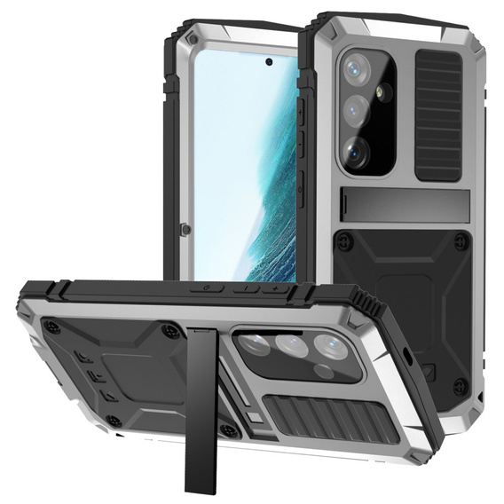 Armored case for Samsung Galaxy S25+ Plus, R-JUST, silver