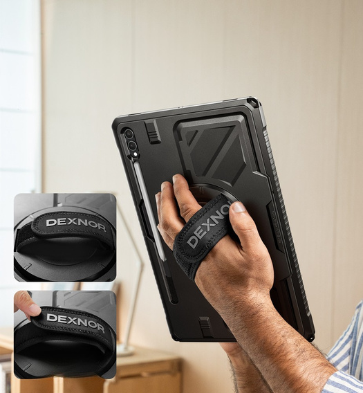 Dexnor 360° case with strap and stylus holder for Samsung Galaxy Tab S10 Ultra / S9 Ultra / S8 Ultra