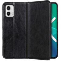 Flip case for Motorola Moto G73 5G, Split Leather, black