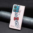 Flip case for Motorola Edge 40 Neo, Wallet, giraffe, pink