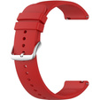 Silicone strap 20mm, Red/Silver Buckle