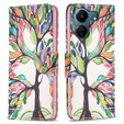 Flip case for Xiaomi Redmi 13C / Poco C65, Wallet, tree of life, white