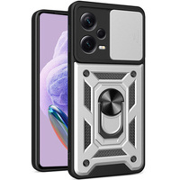 Case for Xiaomi Redmi 12, CamShield Slide, silver