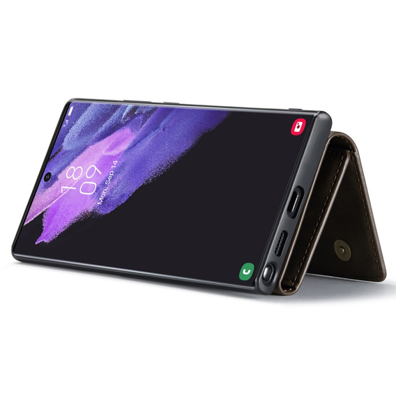 Case for Samsung Galaxy S22 Ultra 5G, DG.MING 2in1, coffee