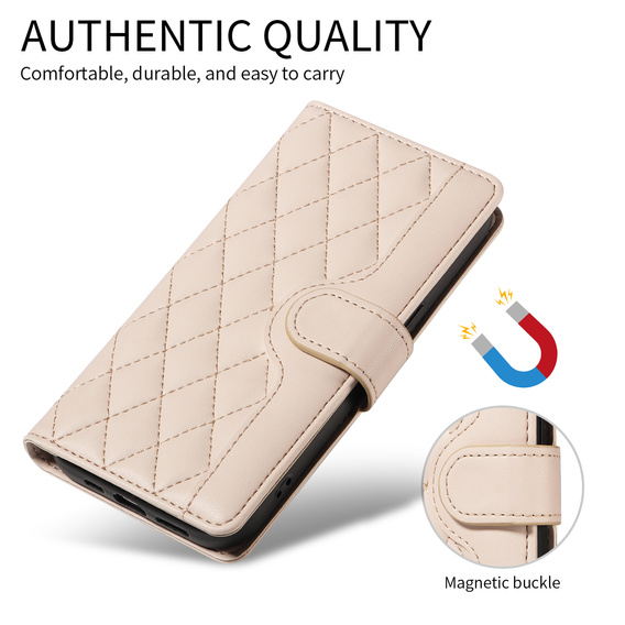 Rhombus Crossbody Leather Flip Case for Motorola Edge 70