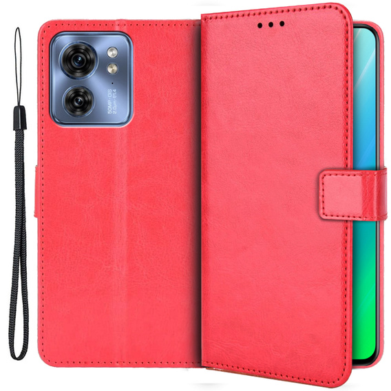 Flip case for Motorola Edge 40, Wallet, red
