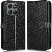 Flip case for Motorola Edge 60 Pro, Wallet Rhombus, black