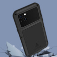 Love Mei Case for iPhone 14, armored with glass, black