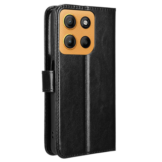 Flip case for Motorola Moto G15 / Motorola Moto G15 Power, Crazy Horse Wallet, black