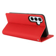 Flip case for Samsung Galaxy S25+ Plus, Litchi Skin Grain, red
