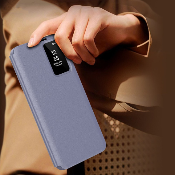Flip case for Samsung Galaxy S25 Edge, Smart View Wallet, purple
