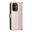 Crossbody Leather Wallet flip case for Oppo Reno 13F 5G, pink