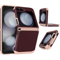 Armored Case for Samsung Galaxy Z Flip7 FE / Z Flip6, Armor Shockproof, maroon