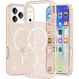 Case for iPhone 17 Pro Max, for MagSafe, glitter - translucent gold