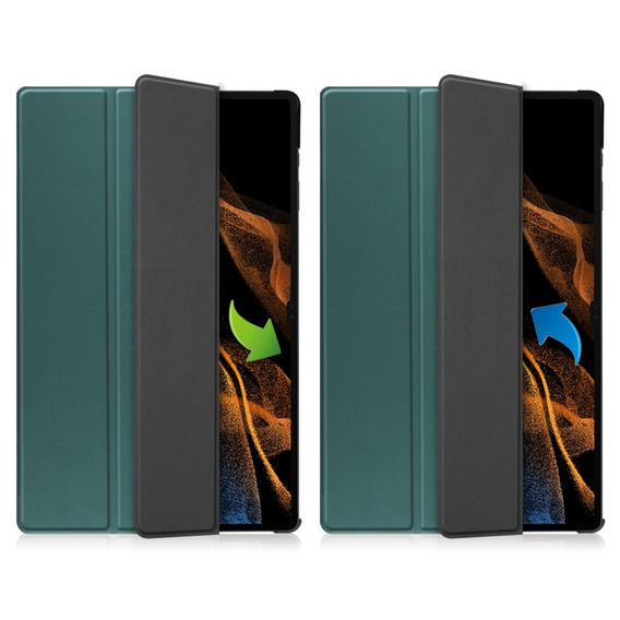 Case for Samsung Galaxy Tab S9 Ultra, Smartcase, green