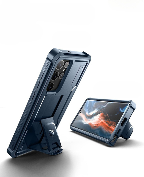 Armored case for Samsung Galaxy S22 Ultra, Dexnor Full Body, dark blue
