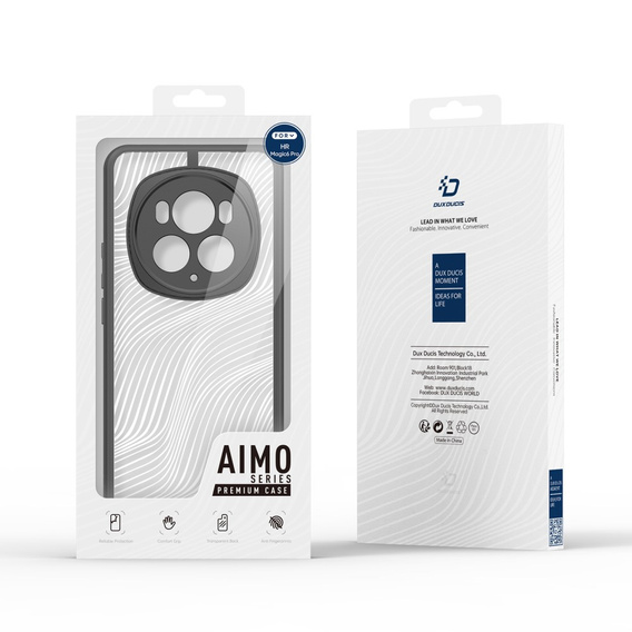DuxDucis case for Honor Magic 6 Pro 5G, Aimo case, transparent / black