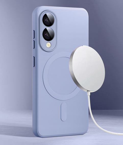 Case for Samsung Galaxy S25 Edge, Silicone Lite, purple + 9H glass