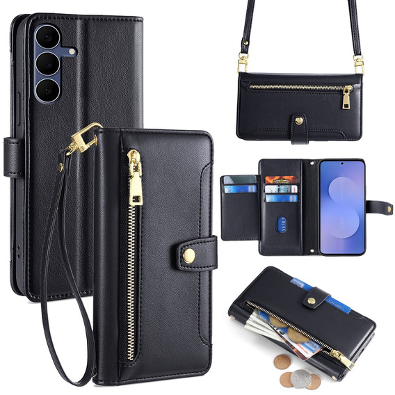 Flip case with zip pocket for Samsung Galaxy S25 FE