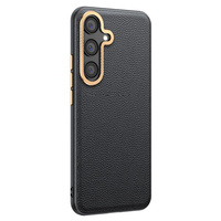 Leather case for Samsung Galaxy S25+ Plus, leather hybrid, grey