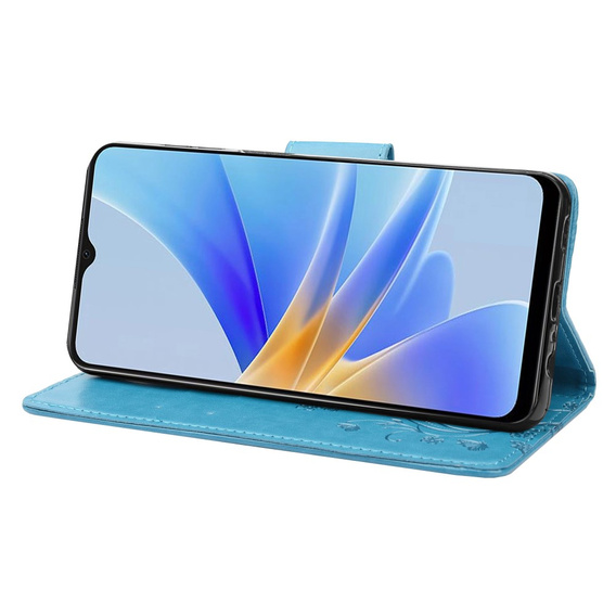 Flip case for Oppo A17, Butterfly, blue