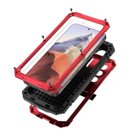 Armored case for Samsung Galaxy S24, R-JUST, red