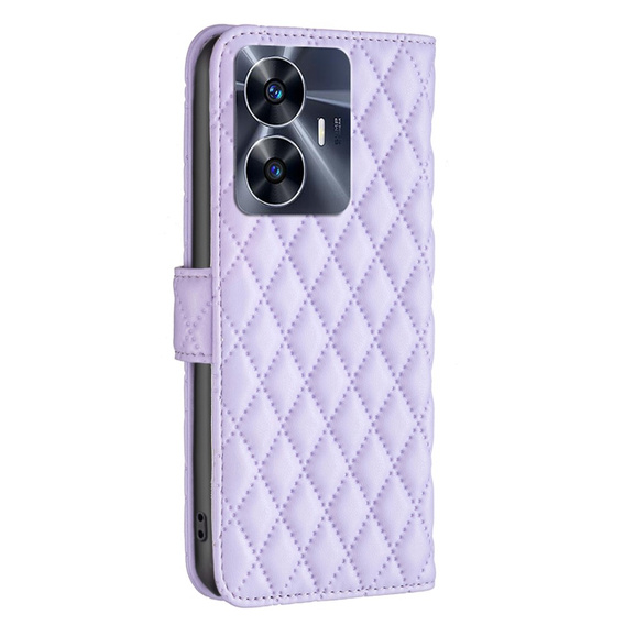 Flip case for Realme C55, Wallet, BINFEN COLOR, purple