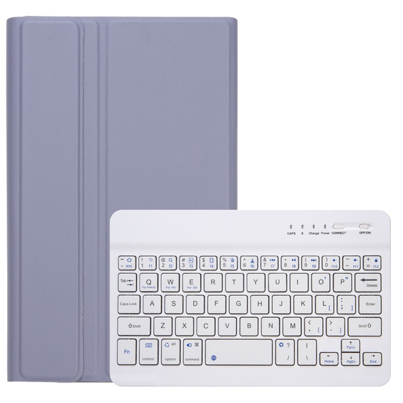 Case + keyboard Samsung Galaxy Tab A9, Leather Pen Slot, purple