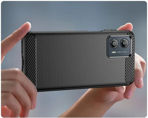 Case for Motorola Moto E14, Carbon, black