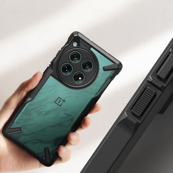 Ringke Fusion X case, transparent/black for OnePlus 12 5G