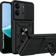 Armoured case for Xiaomi Redmi 15C 4G/LTE, with camera protection, with stand, black