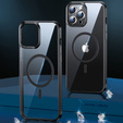 Case for iPhone 14 Pro, ERBORD Hybrid MagSafe Case, black