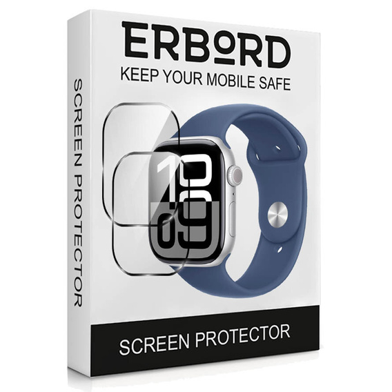 2x ERBORD Hybrid Glass for Apple Watch 10/11 42mm