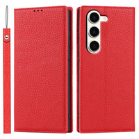 Leather case for Samsung Galaxy S23 Plus, ERBORD Grain Leather, red