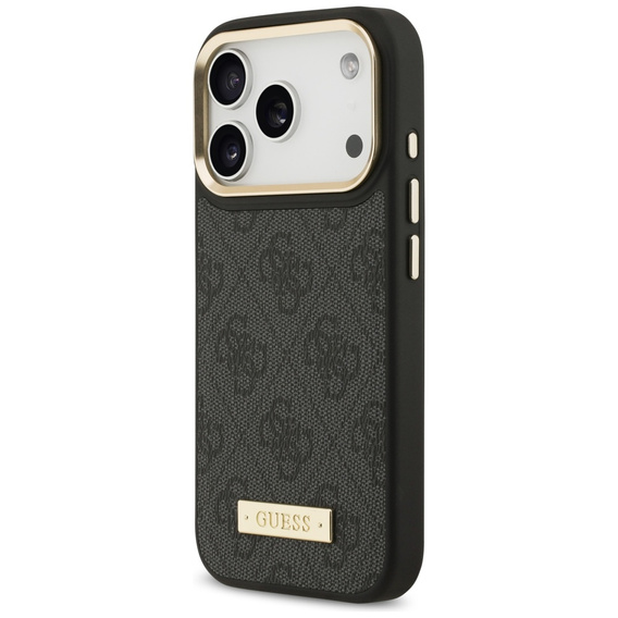 GUESS 4G Logo Plate MagSafe Case for iPhone 17 Pro