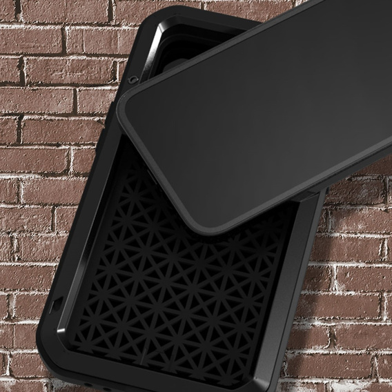 Love Mei Case for iPhone 13 mini, armored with glass, black