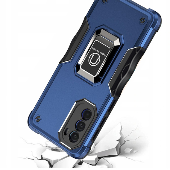 Case for Motorola Moto G22, Dual-Layer Armor, blue