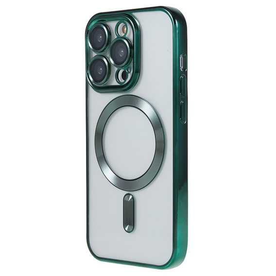 Case for iPhone 14 Pro, Electro MagSafe, green + Screen Glass
