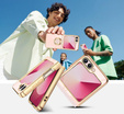 Case for Samsung Galaxy Z Flip7 FE / Z Flip6, Electro Ring, pink
