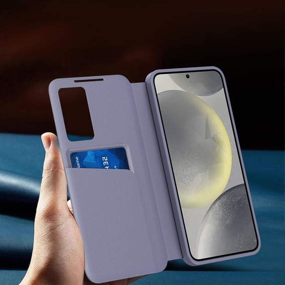 Flip case for Samsung Galaxy S25 Ultra, Smart View Wallet, purple