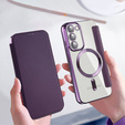 Flip case for Samsung Galaxy S23, Wallet, MagSafe, purple