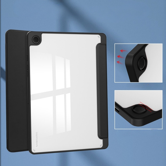 Case for Samsung Galaxy Tab A9+, Smartcase Hybrid, with stylus space, black