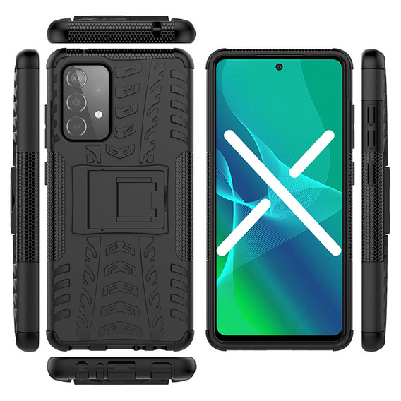 Case for Samsung Galaxy A32 4G, Tire Armor, black