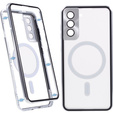 Magnetic Dual Glass MagSafe case for Samsung Galaxy S21+ Plus, silver