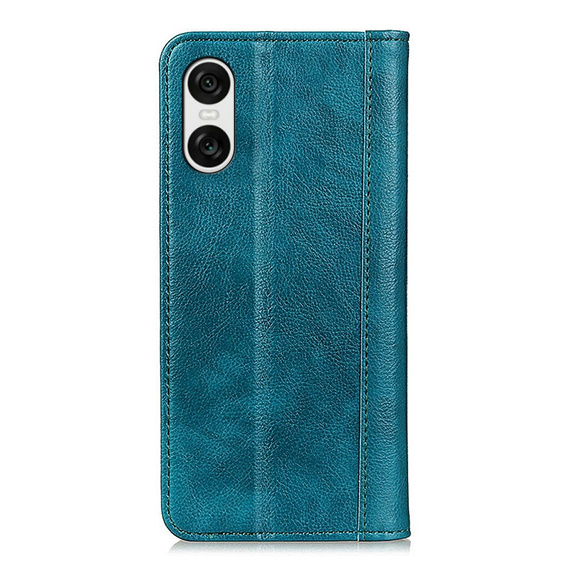 Flip case for Sony Xperia 10 VI, Split Leather, green