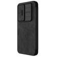 NILLKIN flip case for Samsung Galaxy S24 FE, CamShield Qin Pro, leather, black
