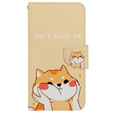 Flip case for Xiaomi Redmi 13C / Poco C65, Wallet, Akita Dog, cream